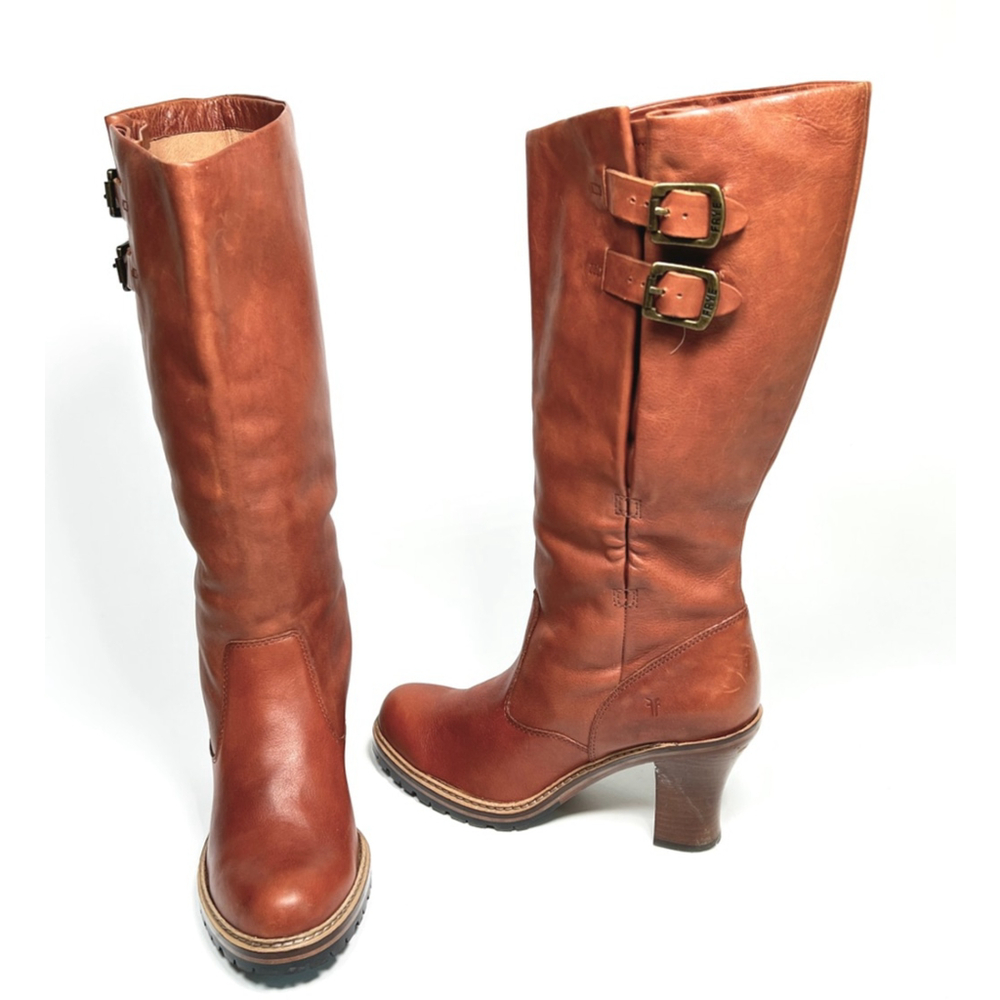 Frye Women's Heeled Boots in Rich Brown